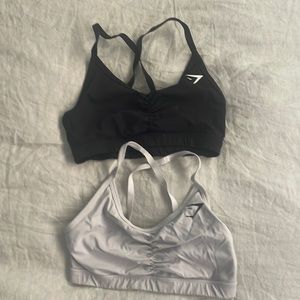 Two small ruched sports bra- bundle